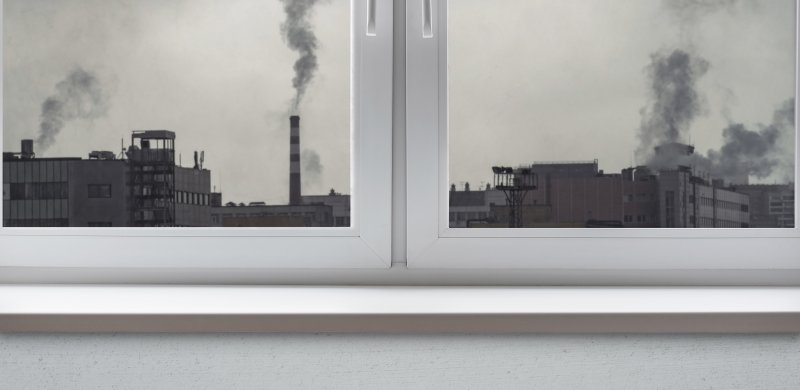 poluição janelas