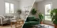 Comparação entre uma sala com janela de batente e uma sala com janela oscilobatente